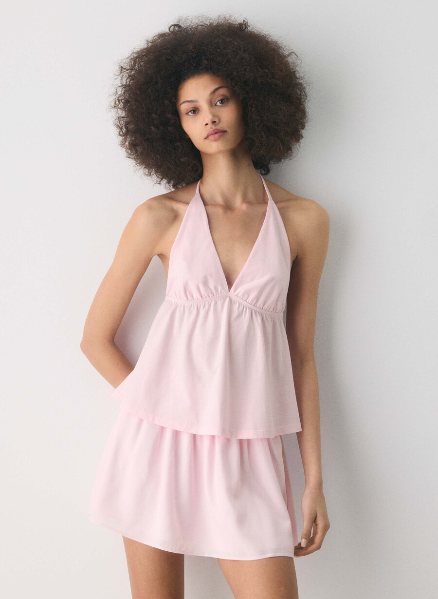 cottonwhisk caro halter villa pink