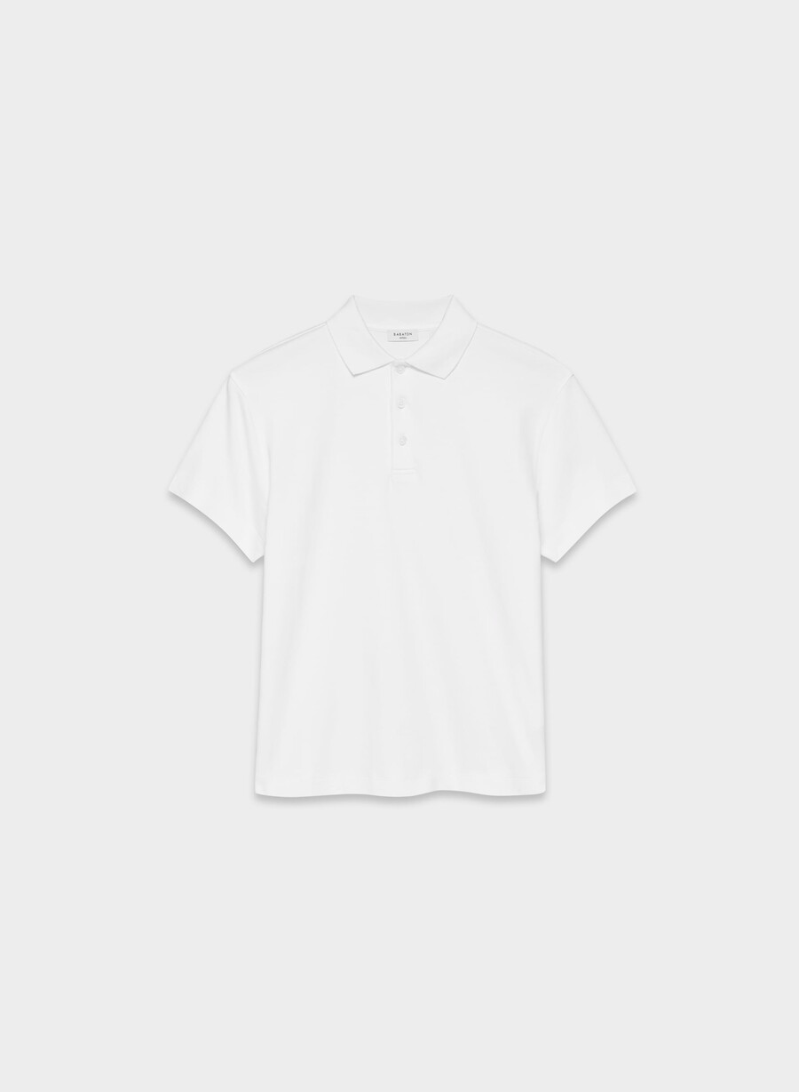 polo consensus in cotone interlock bianco