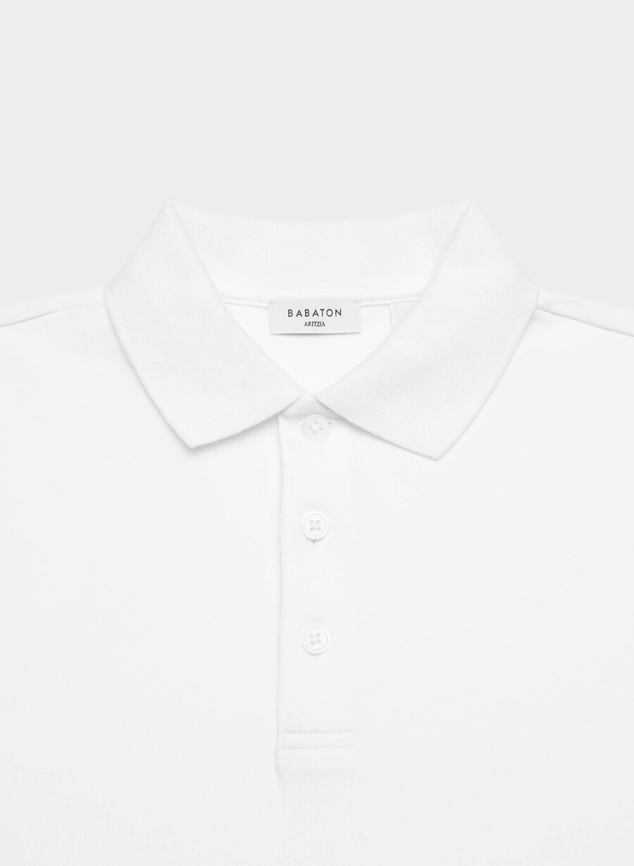 polo consensus in cotone interlock bianco