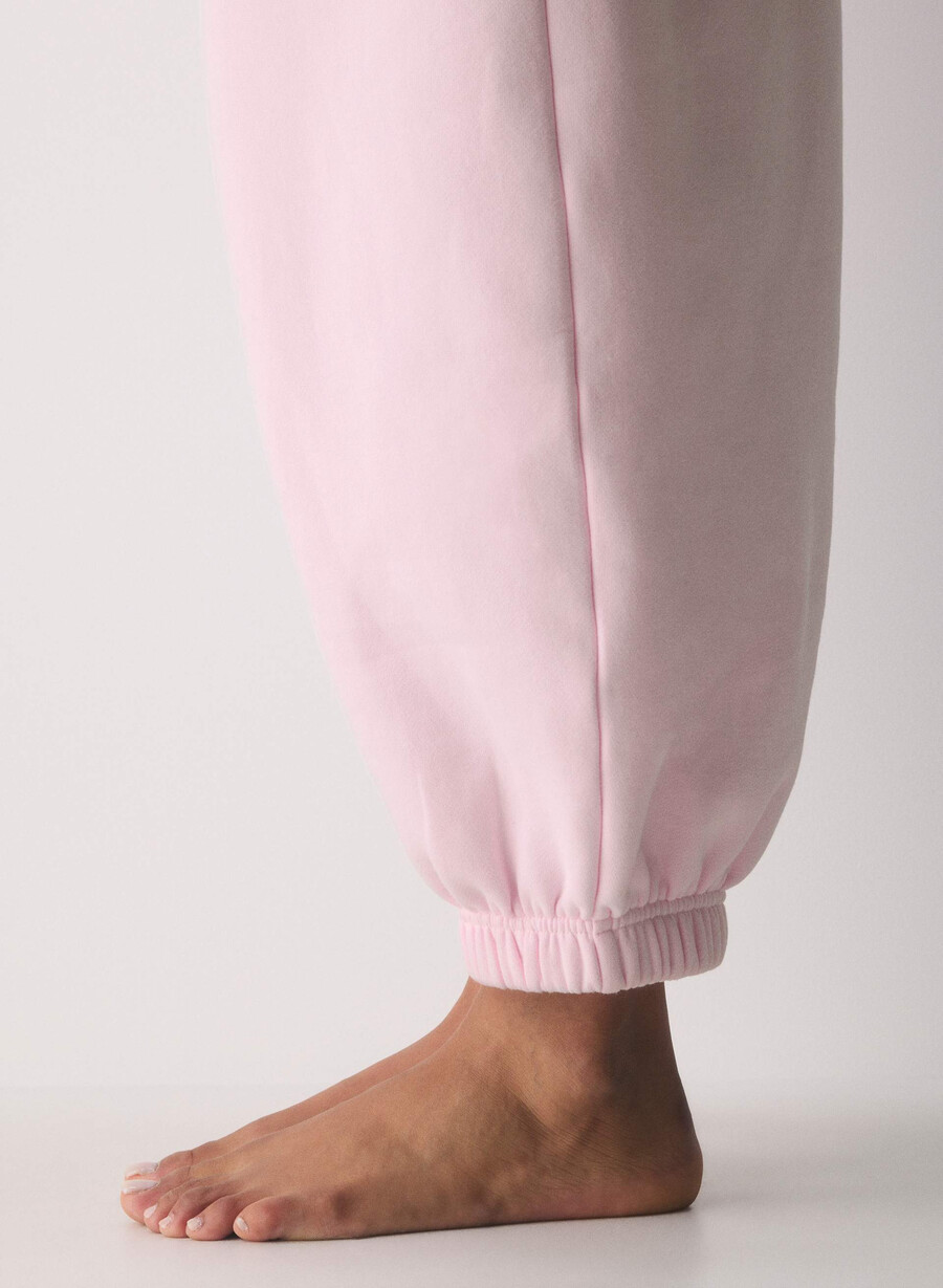 jogger mega balloon in felpa comoda villa pink