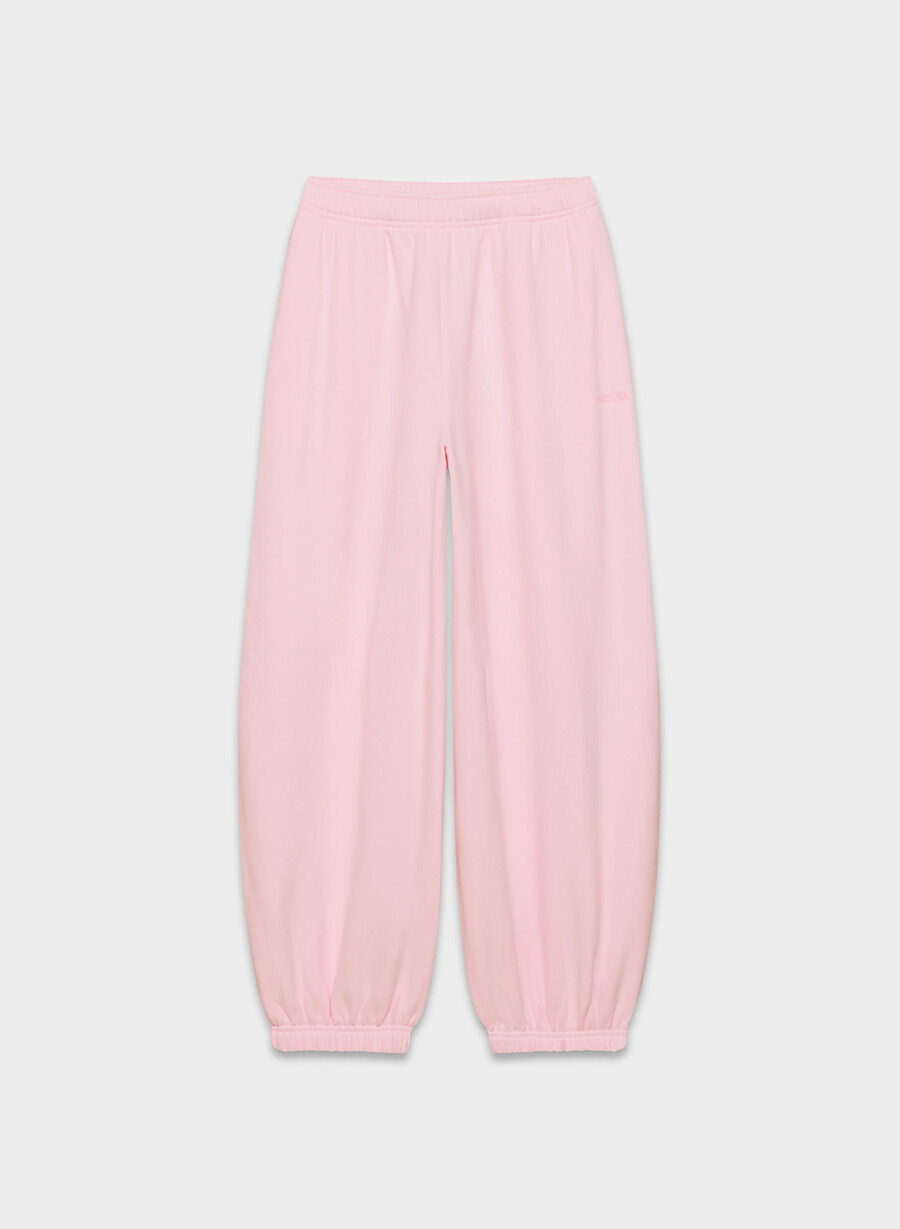jogger mega balloon in felpa comoda villa pink