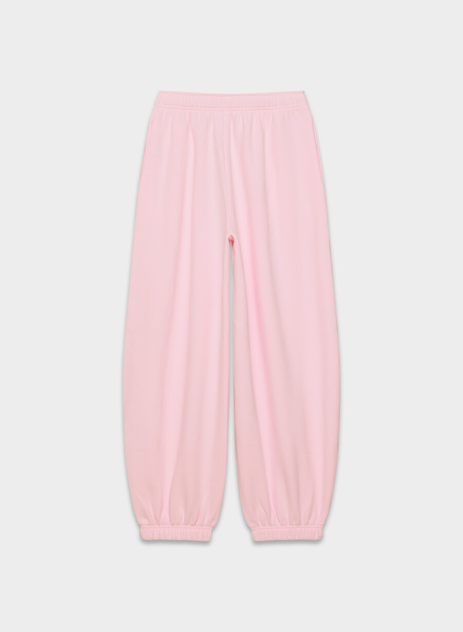 jogger mega balloon in felpa comoda villa pink