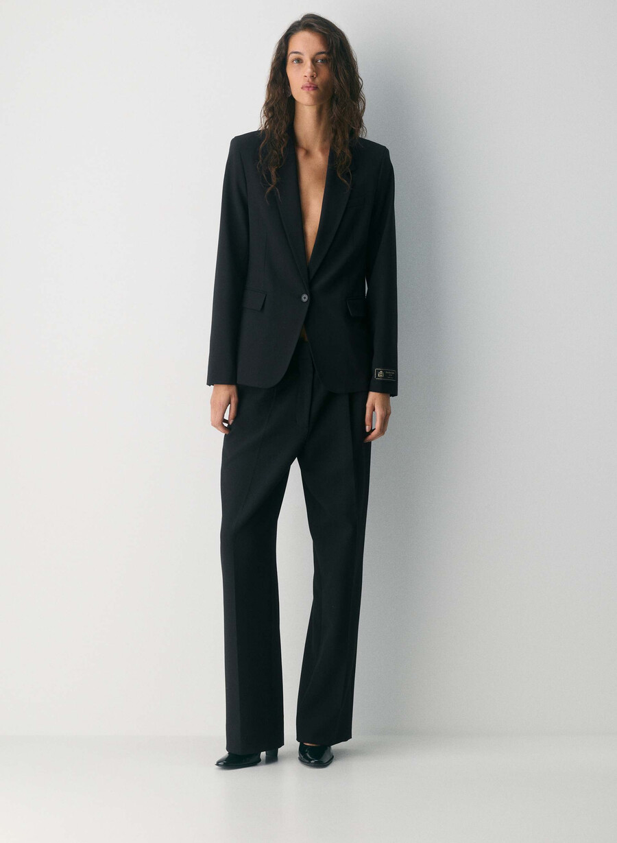 produttore blazer in lana nero