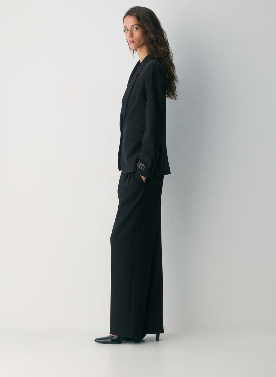 produttore blazer in lana nero