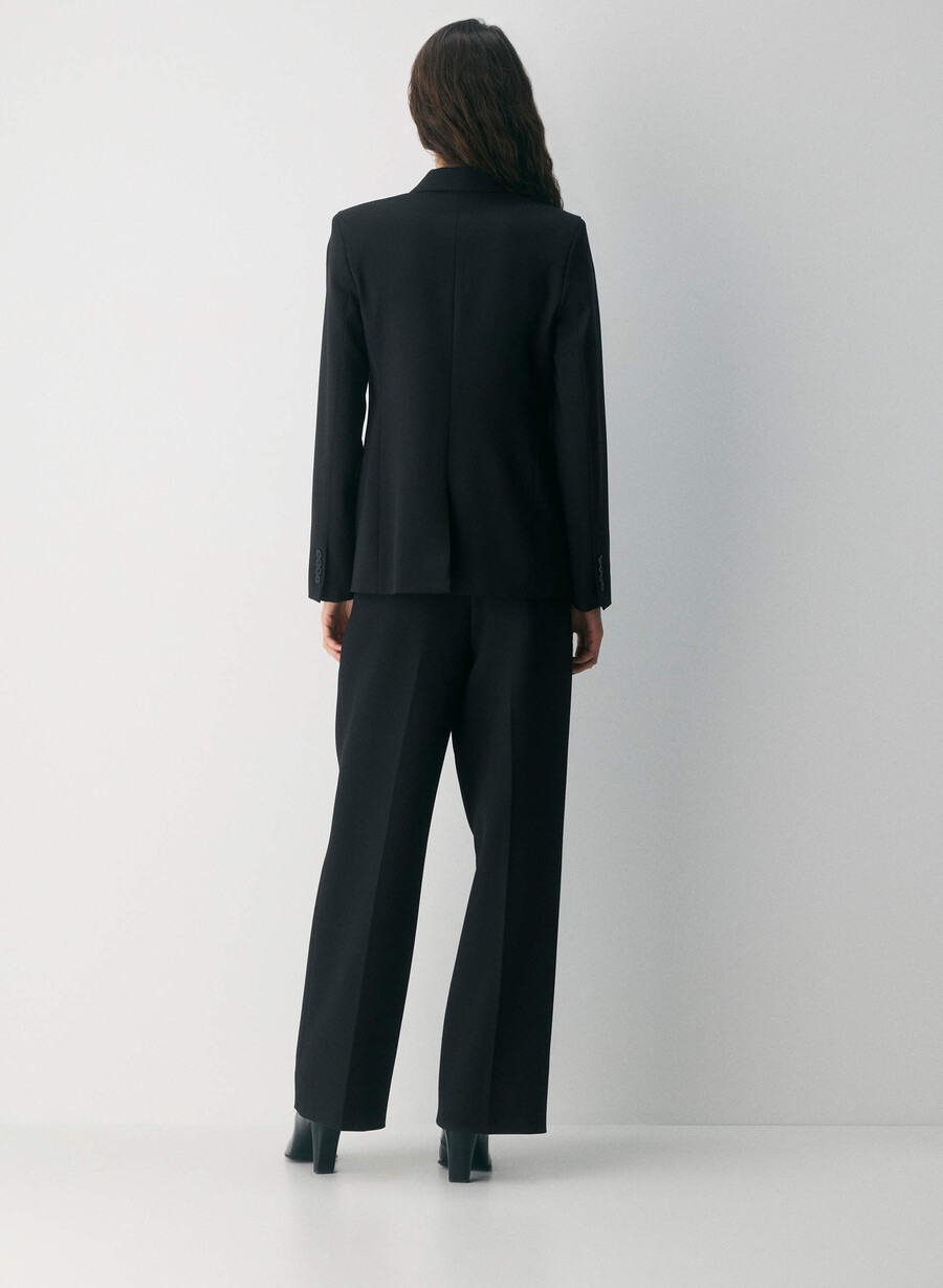 produttore blazer in lana nero