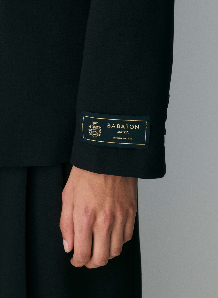 produttore blazer in lana nero