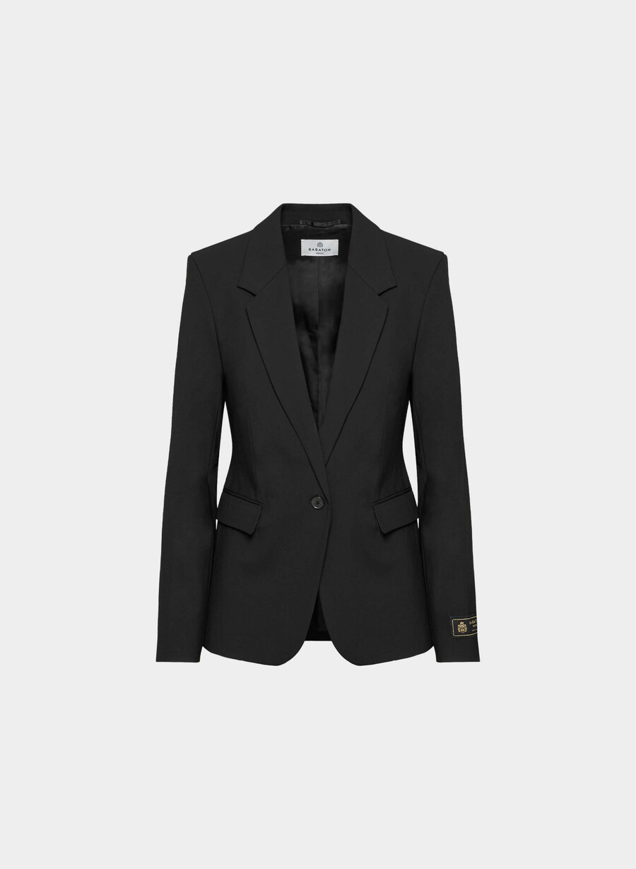 produttore blazer in lana nero
