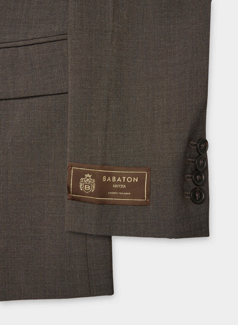 blazer in lana del produttore heather rich mocha brn