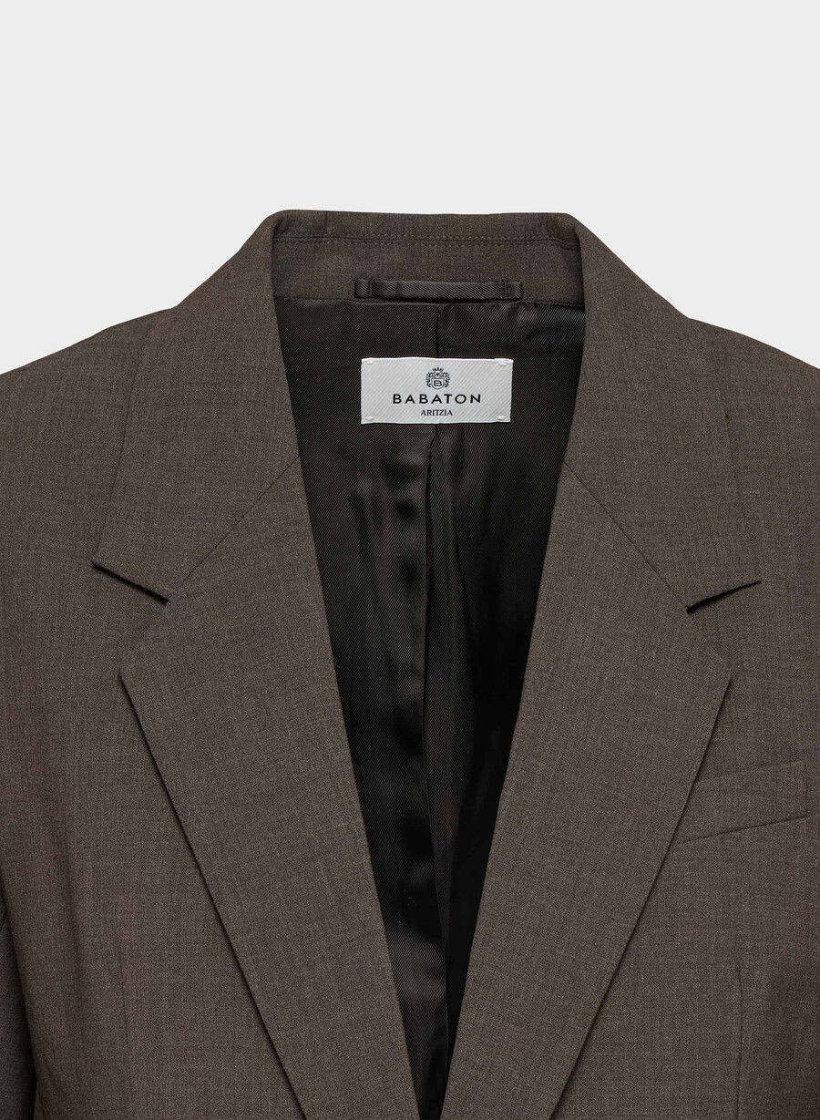 blazer in lana del produttore heather rich mocha brn