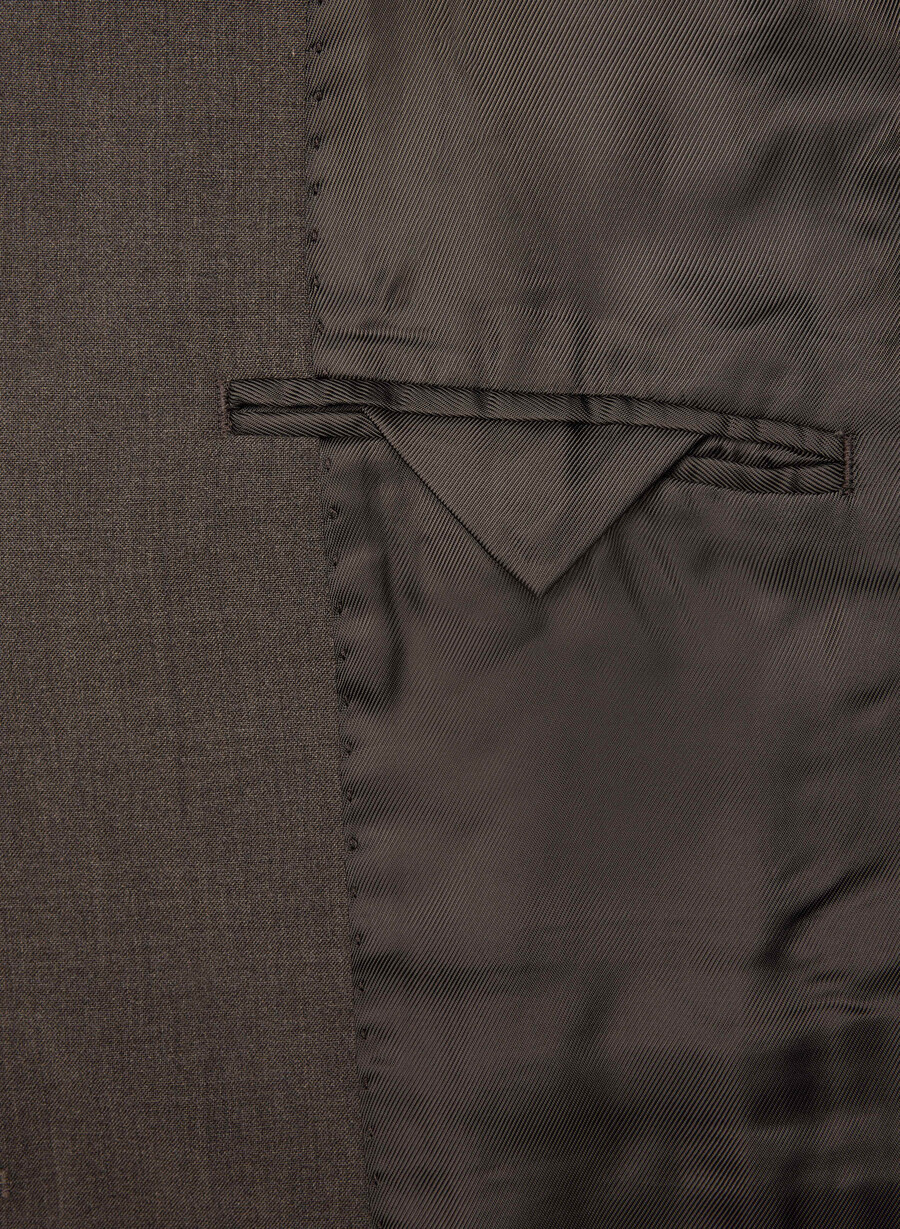 blazer in lana del produttore heather rich mocha brn