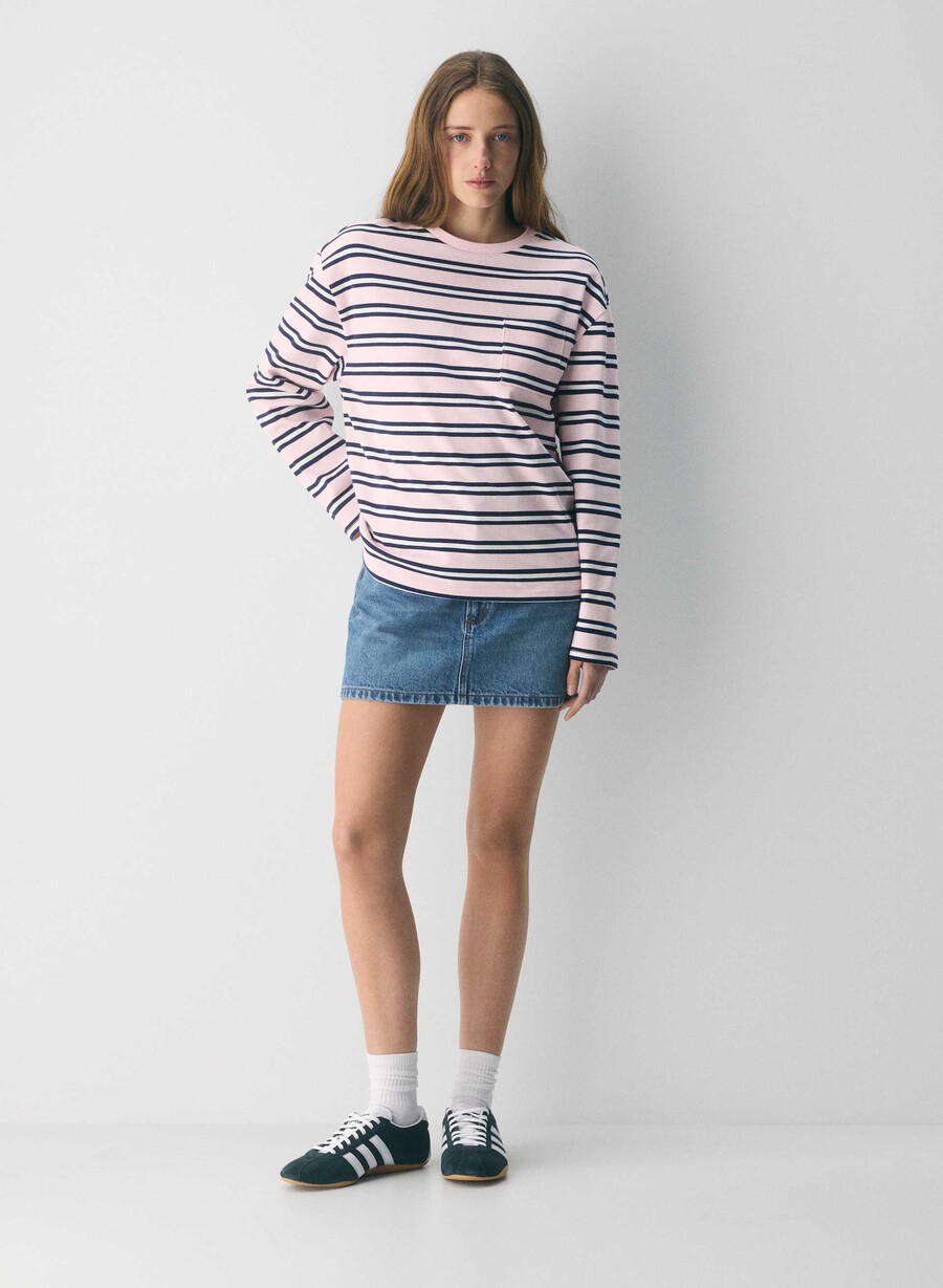 mighty cotton fletch manica lunga villa pink admiral