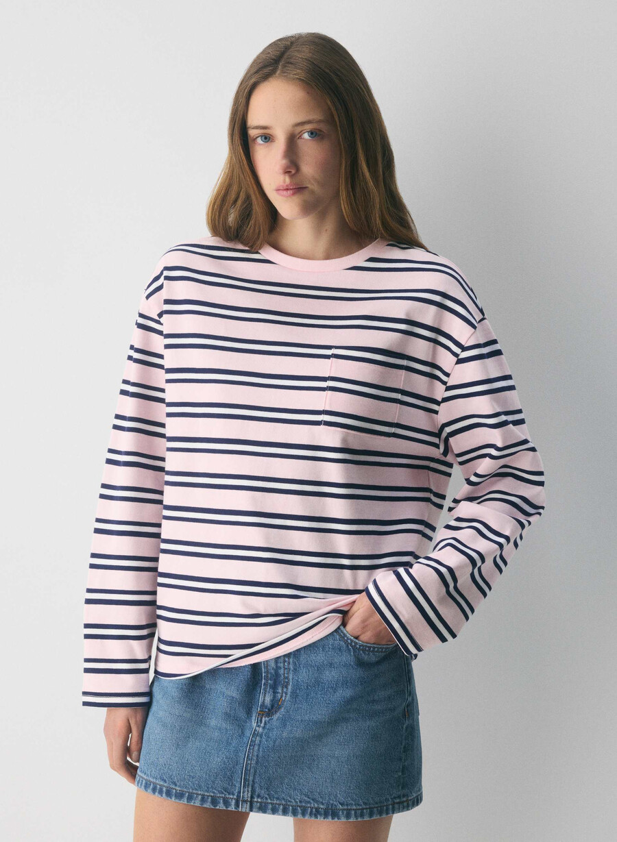 mighty cotton fletch manica lunga villa pink admiral