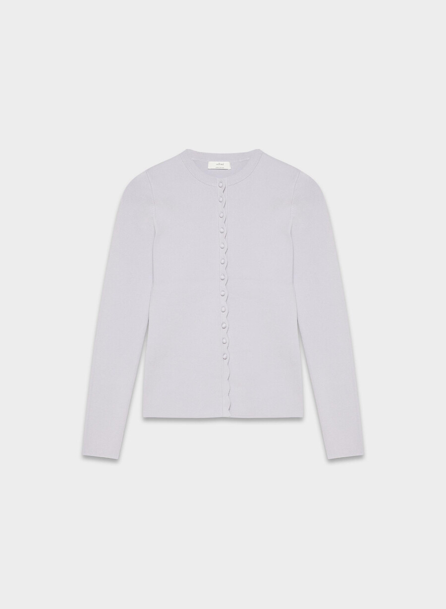 cardigan shelly - wonder yarn fiore di campo lilla