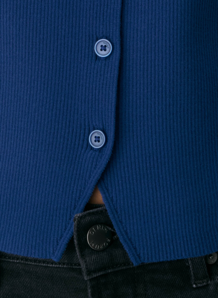 gilet da croquet - wonder yarn byron blue