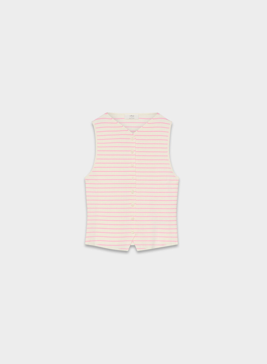 gilet da croquet - wonder yarn lght brch jlybn pnk