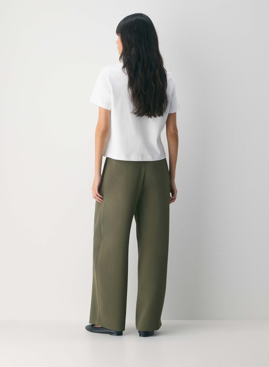 pantaloni helix barrel - crepette oliva scura