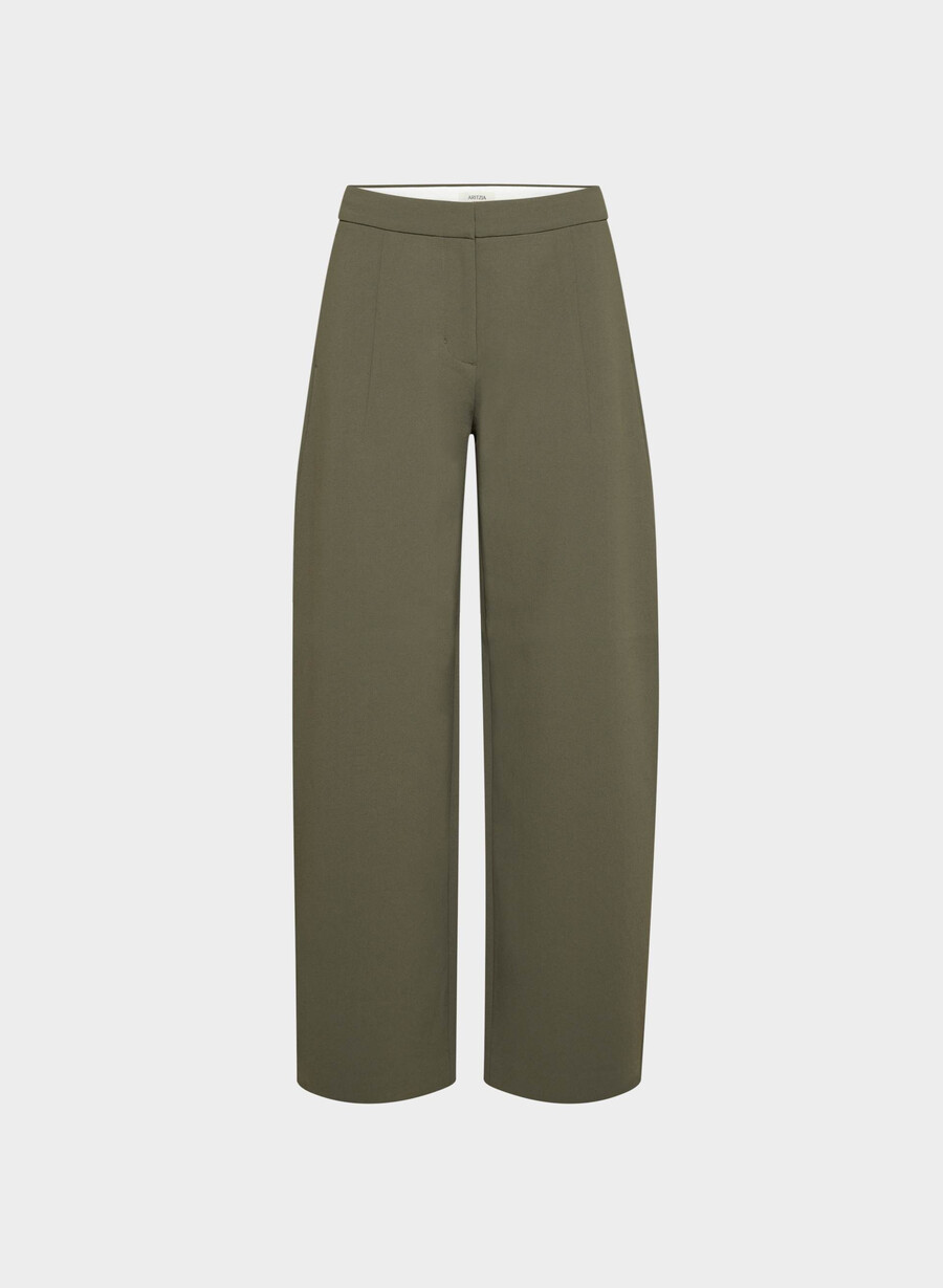 pantaloni helix barrel - crepette oliva scura