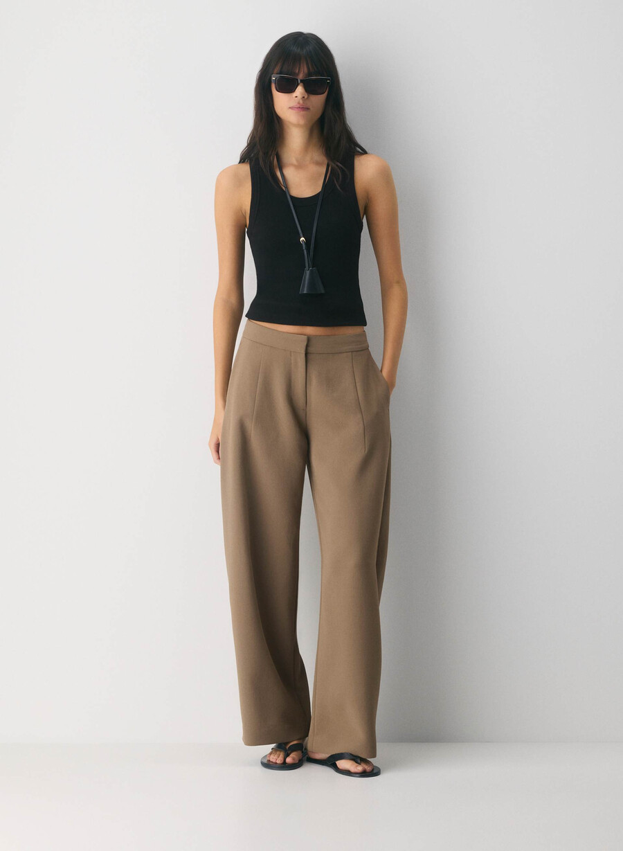 pantaloni helix barrel - crepette folio marrone