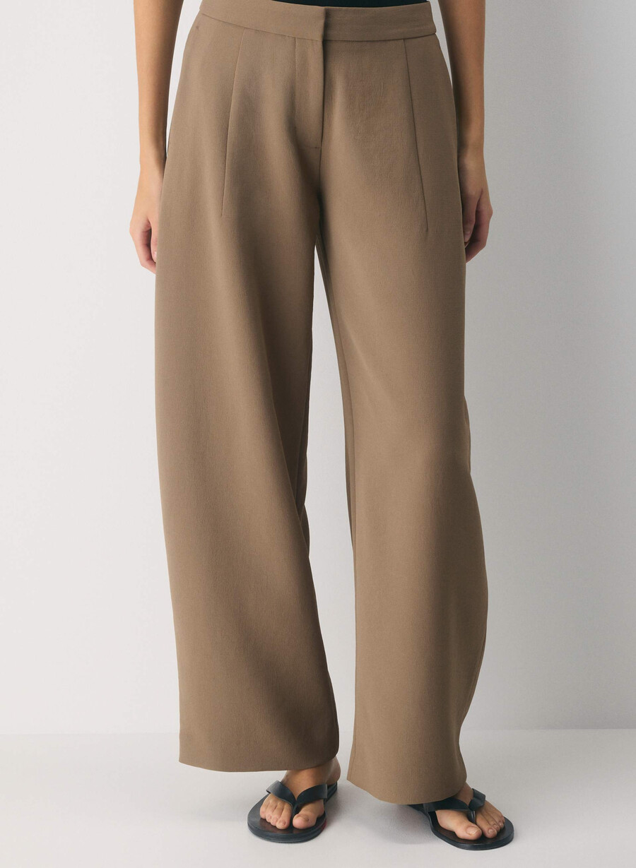 pantaloni helix barrel - crepette folio marrone