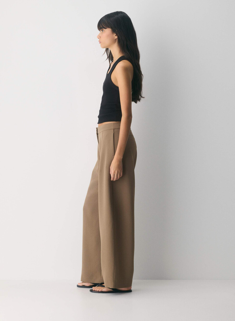 pantaloni helix barrel - crepette folio marrone