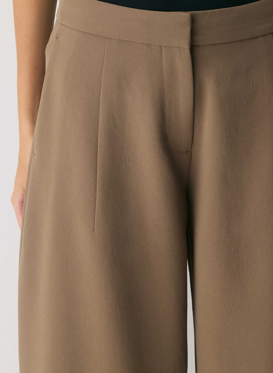pantaloni helix barrel - crepette folio marrone