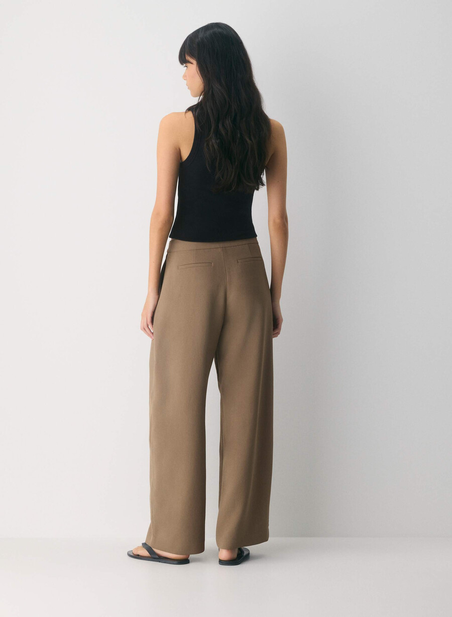 pantaloni helix barrel - crepette folio marrone