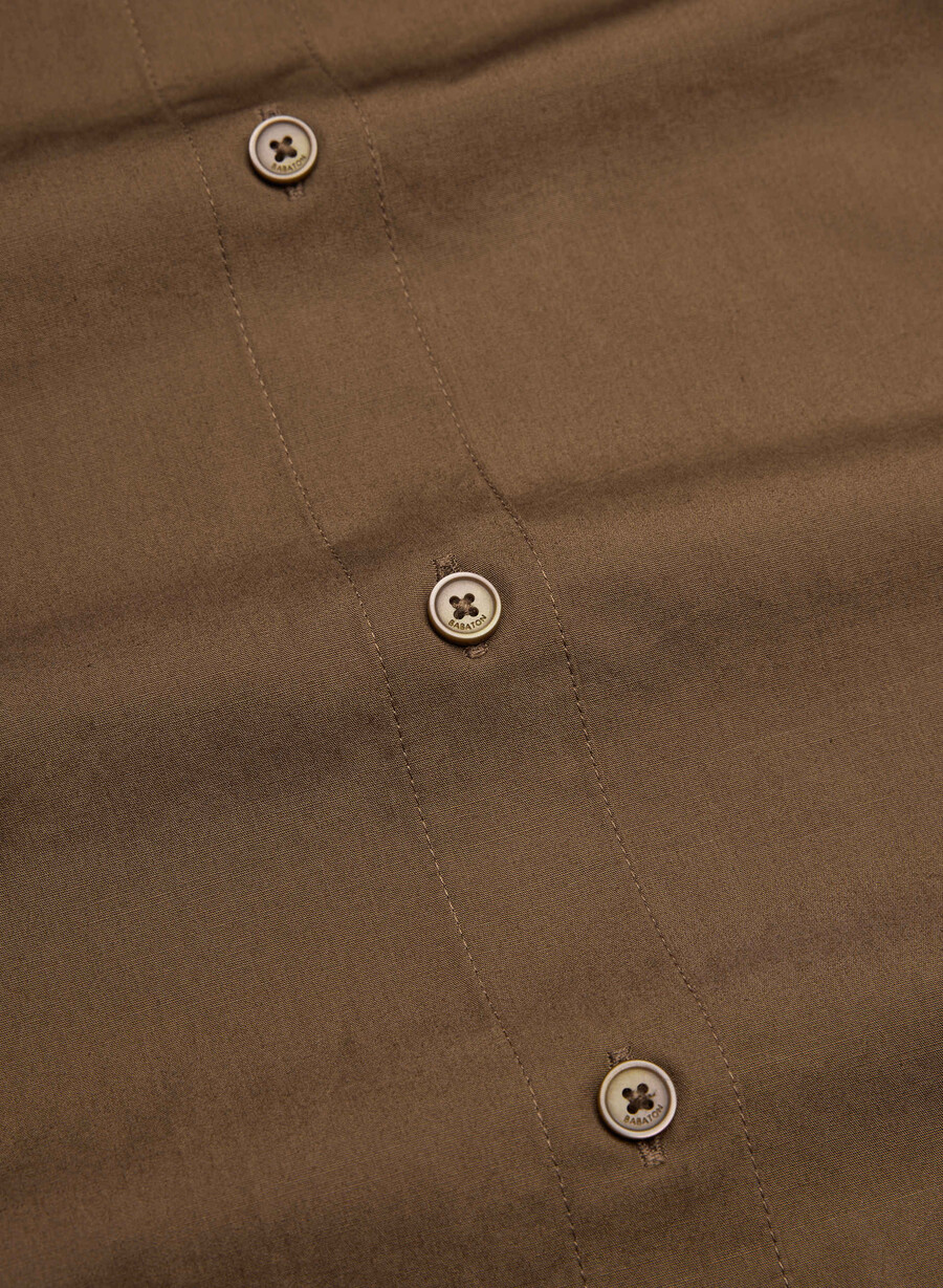 camicia in popeline darchivio cello brown