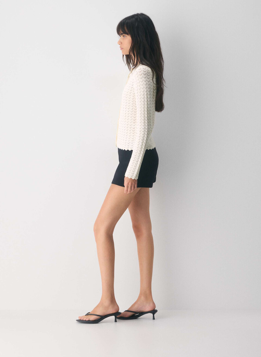 cardigan cotton charm prelusion betulla chiara