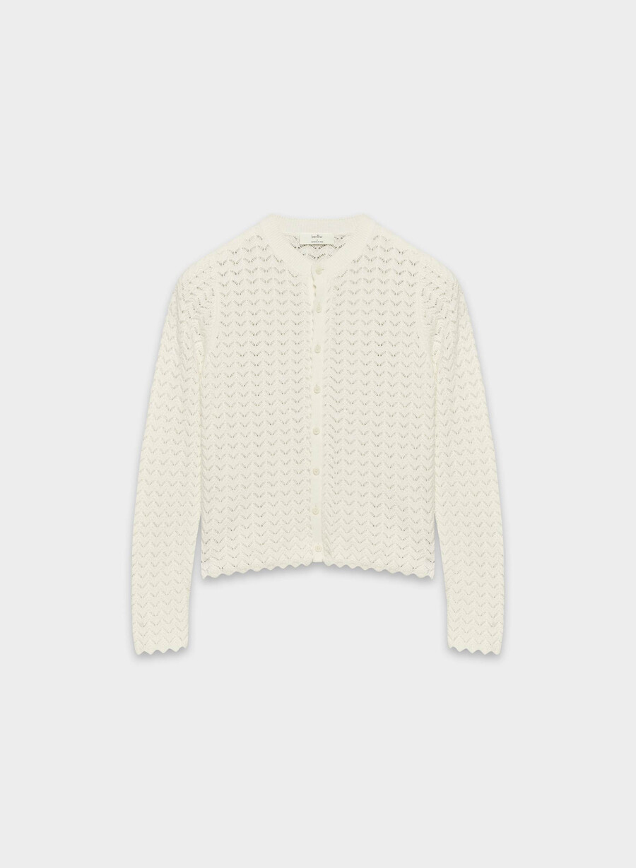 cardigan cotton charm prelusion betulla chiara