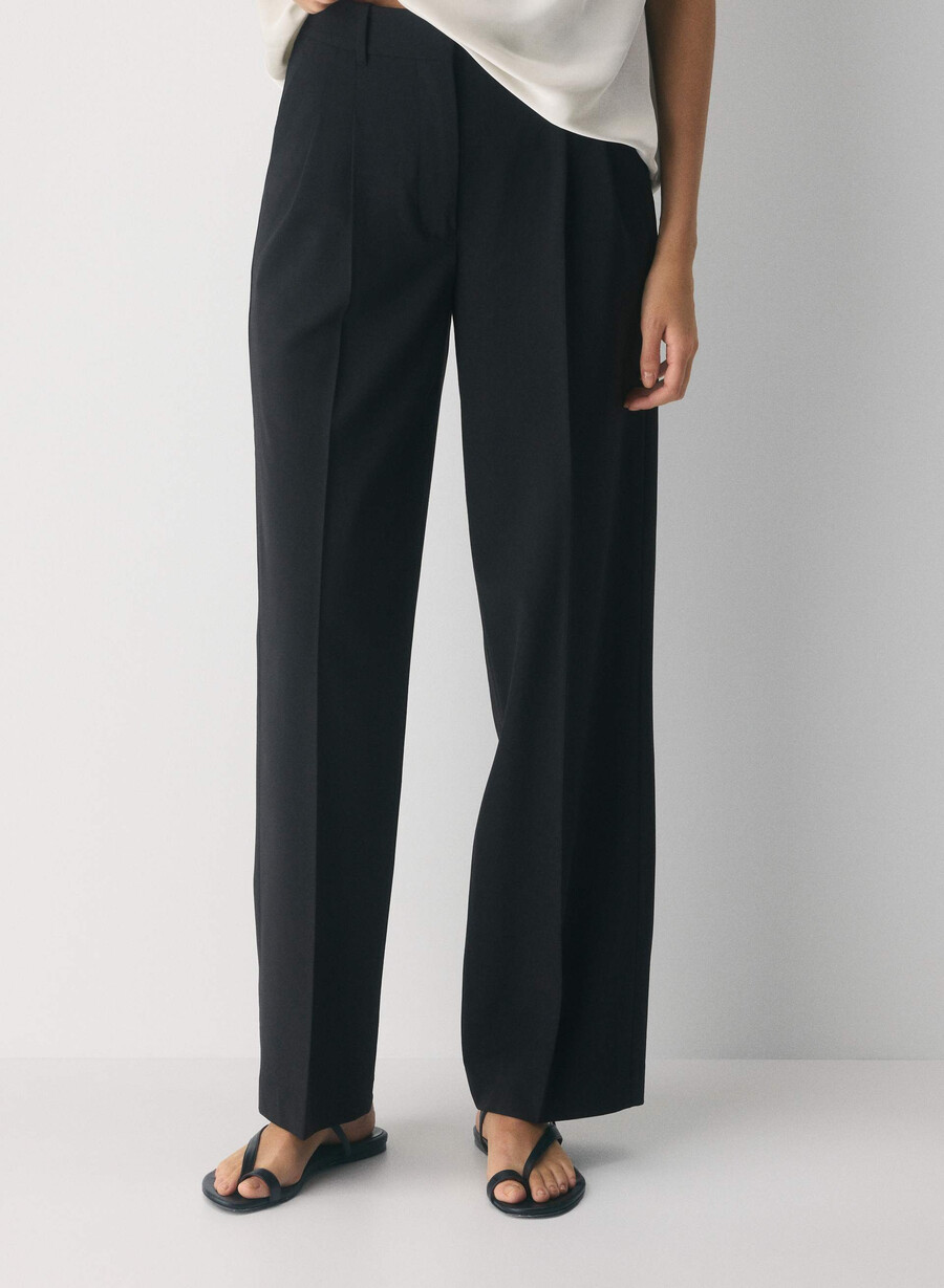 the effortless pant lana nero