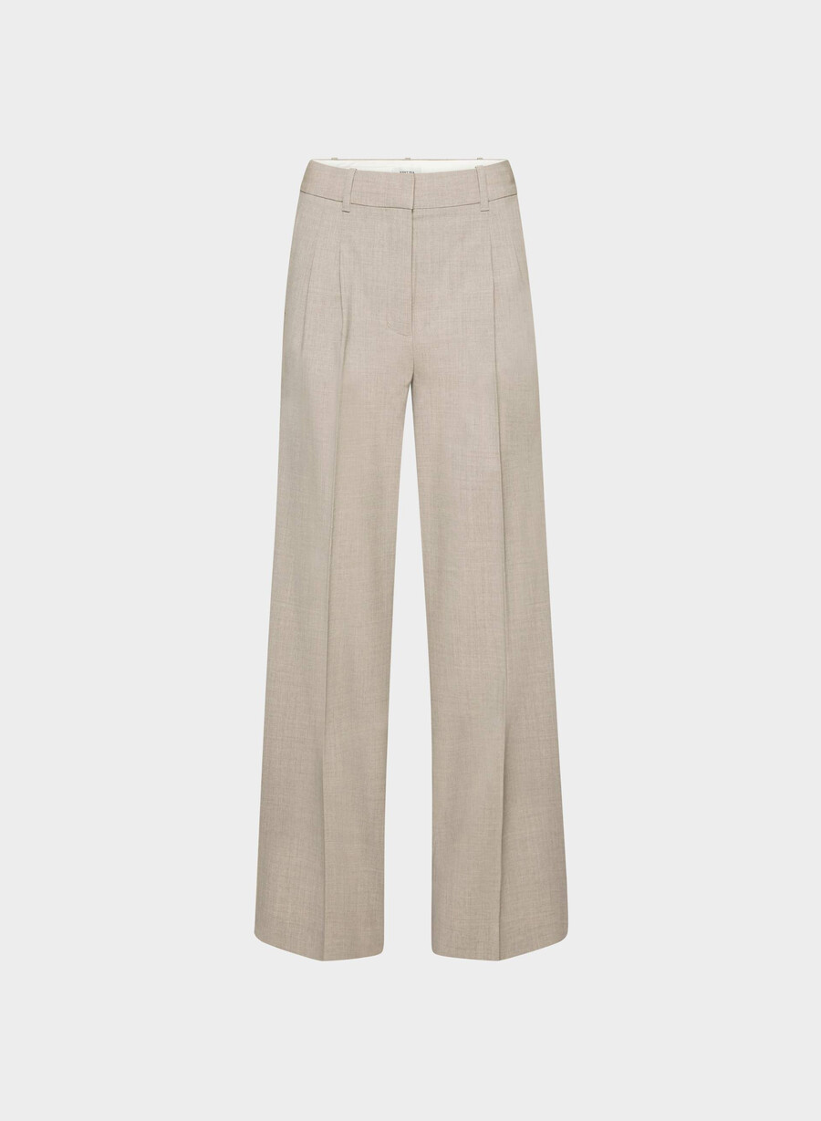 the effortless pant wool heather light noce moscata