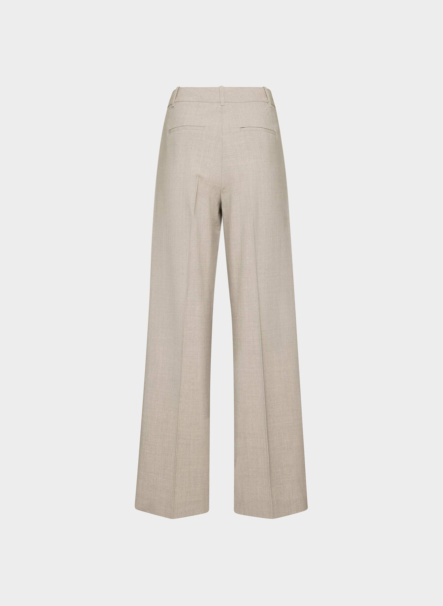 the effortless pant wool heather light noce moscata