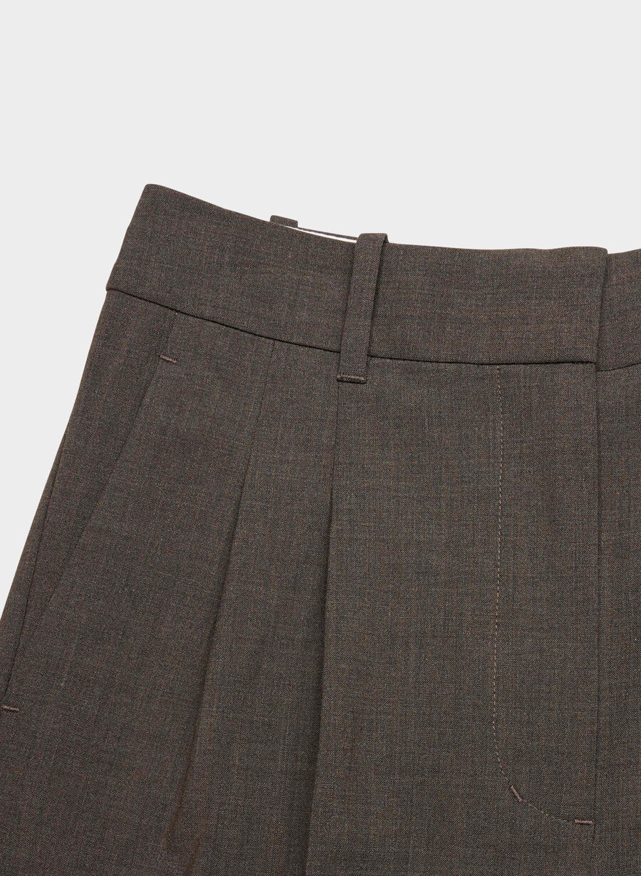 the effortless pant wool heather rich mocha brn