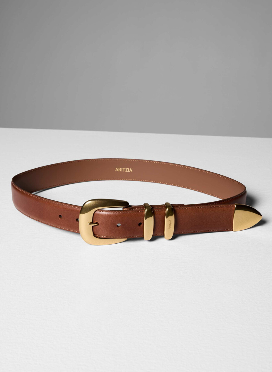 cintura larga leggendaria in pelle di ottone massiccio marrone terra dombra grezzooro