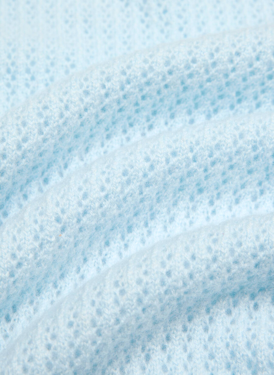 maglione in lana e cashmere a tema villa blue