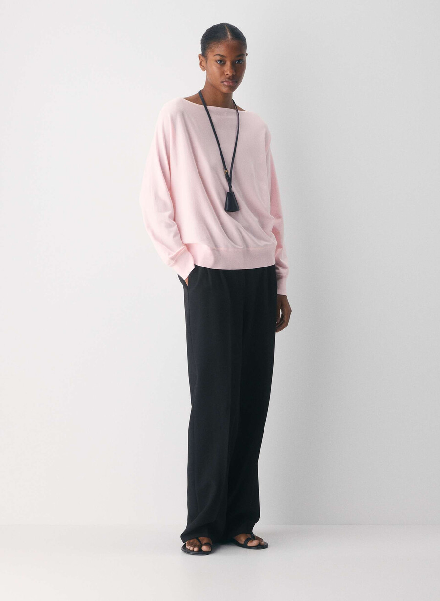 maglione ispiratore - wonder yarn villa pink