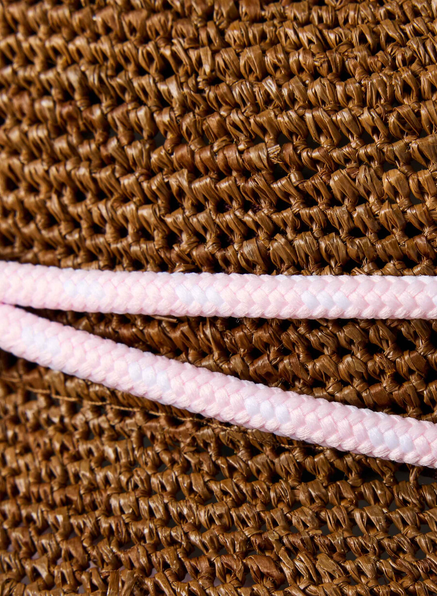 cappello da cowboy con cinturino in rafia lasso rich camelvilla pink
