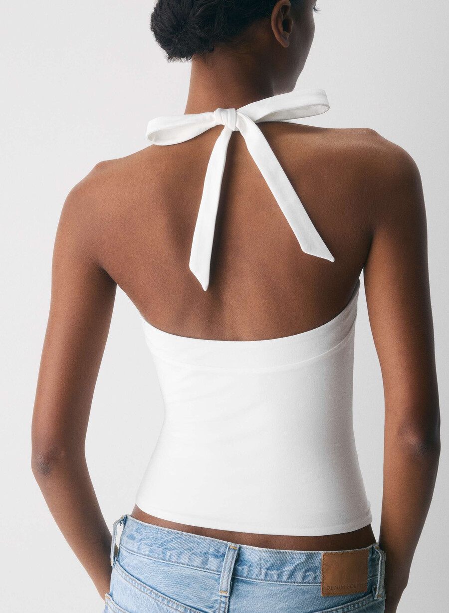 top con scollo allamericana casual contour optimum bianco