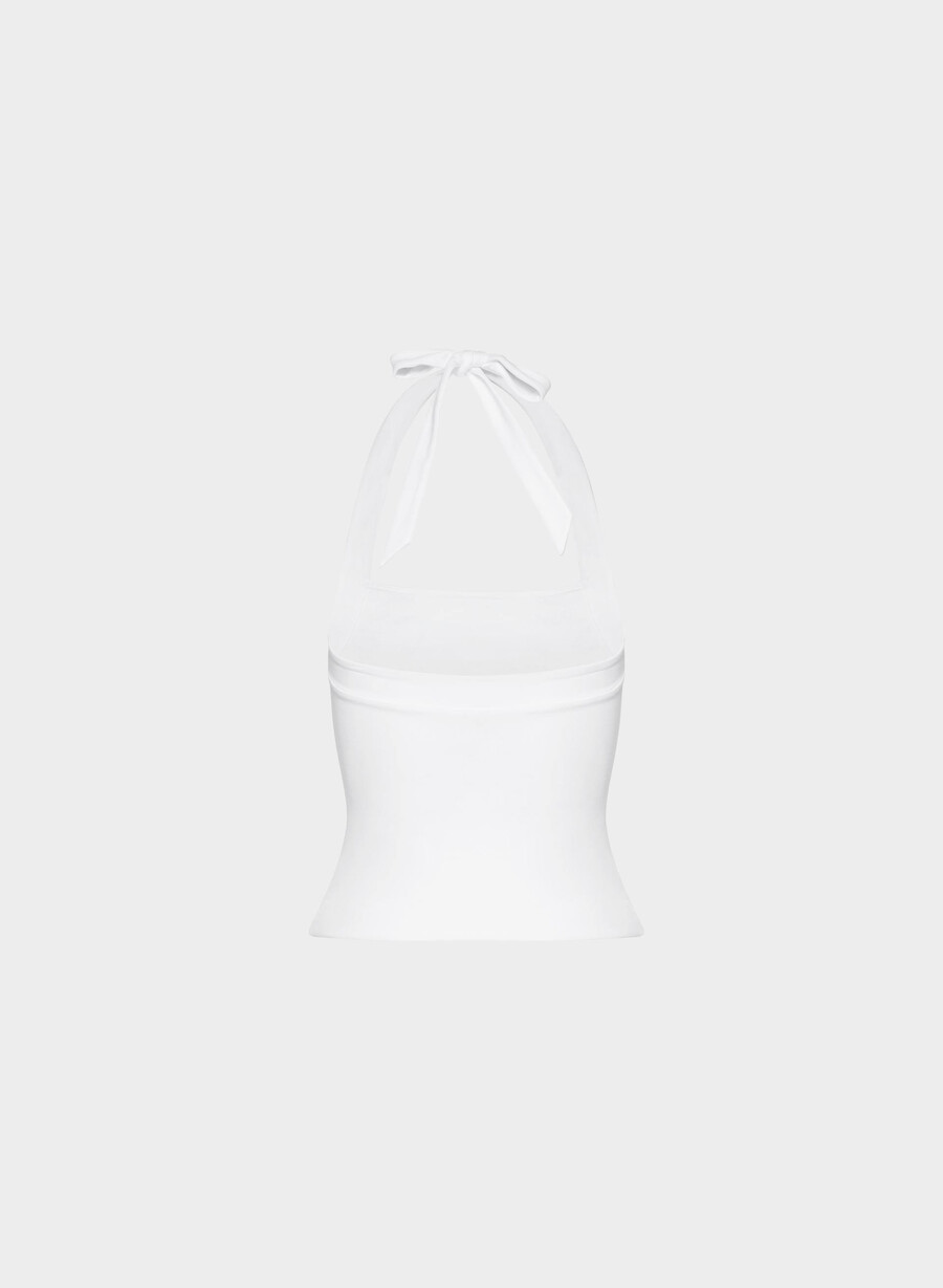 top con scollo allamericana casual contour optimum bianco