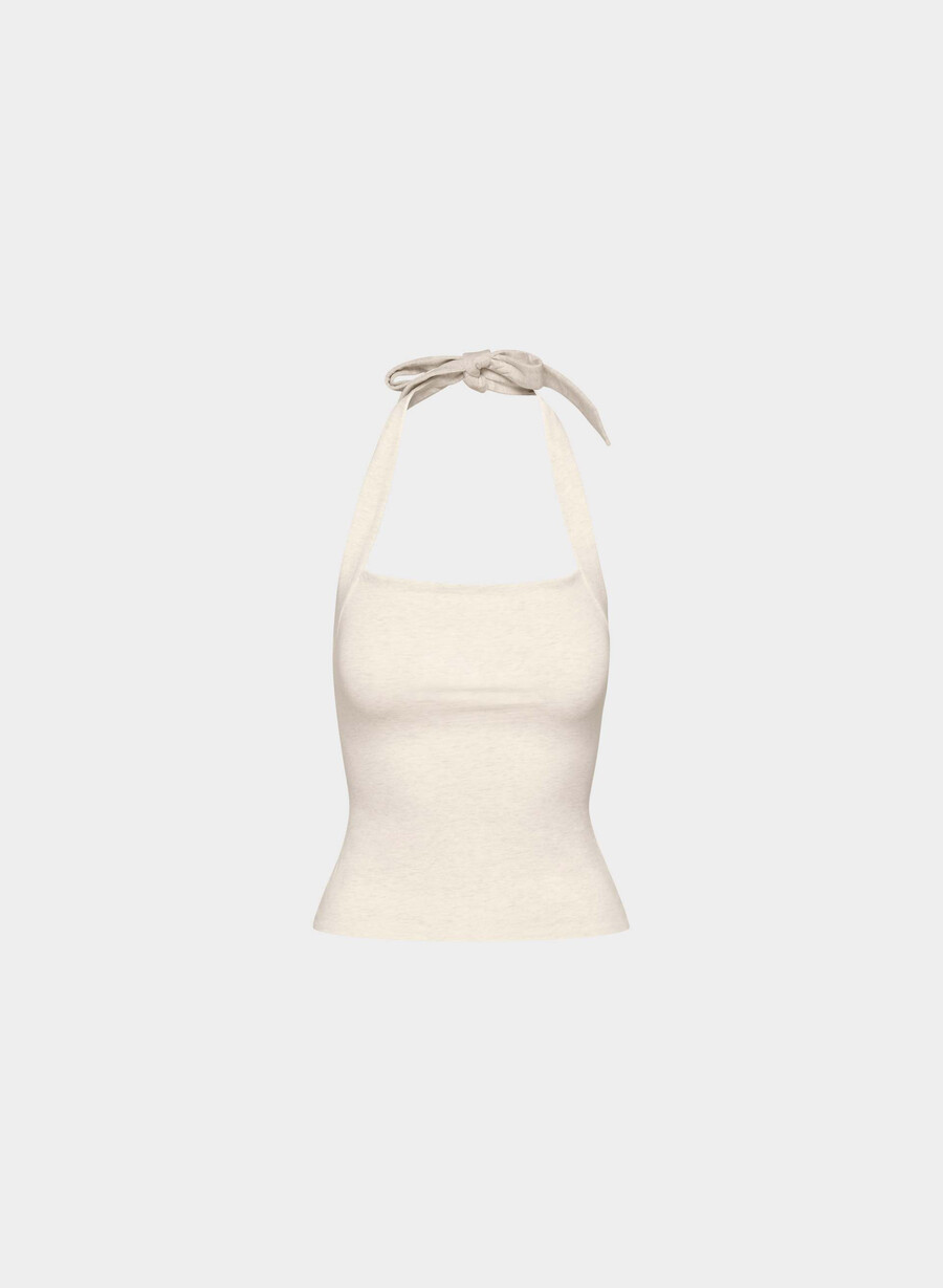 top con scollo allamericana casual contour optimum heather light oatmea