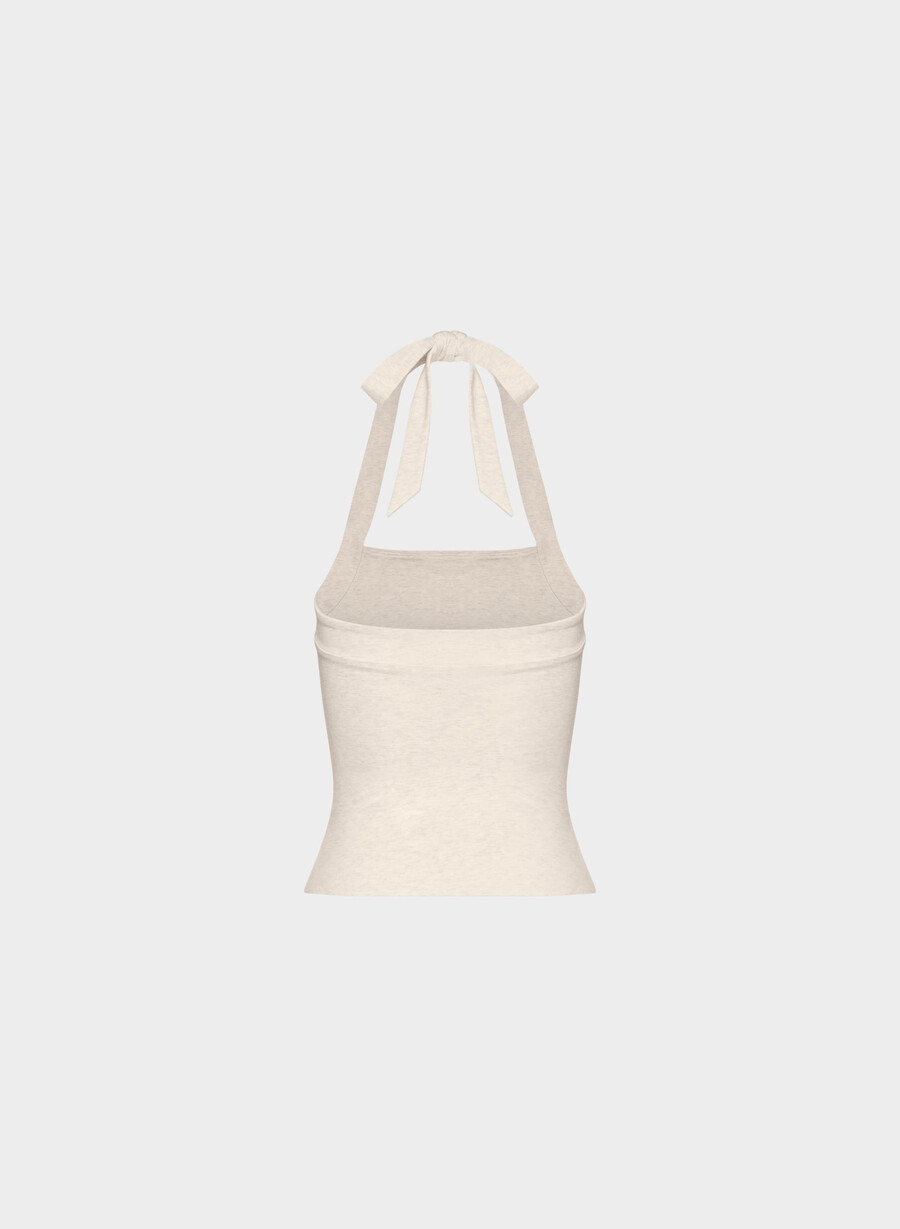 top con scollo allamericana casual contour optimum heather light oatmea