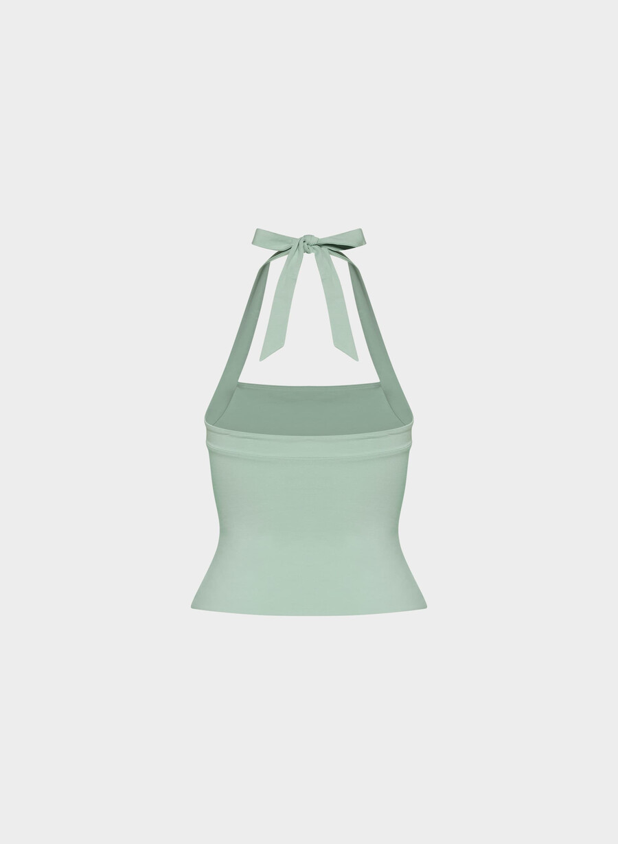 top con scollo a v casual contour optimum terrace sage