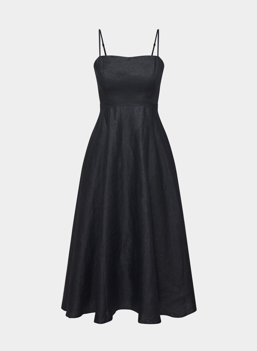 abito in lino anecdote dark navy