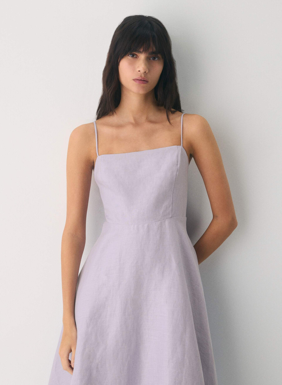 abito in lino anecdote wildflower lilla