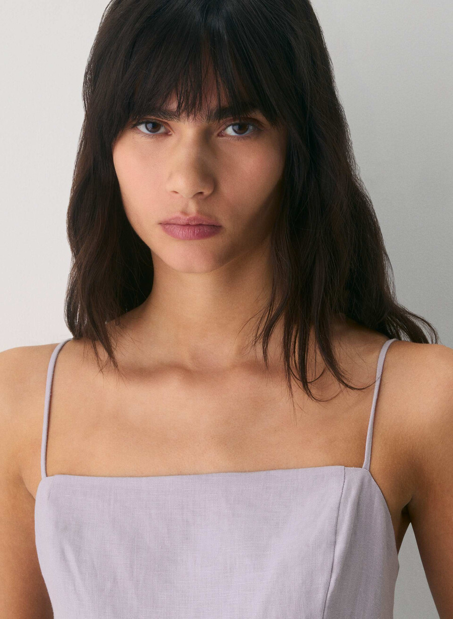 abito in lino anecdote wildflower lilla