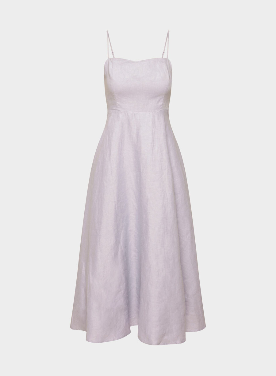 abito in lino anecdote wildflower lilla
