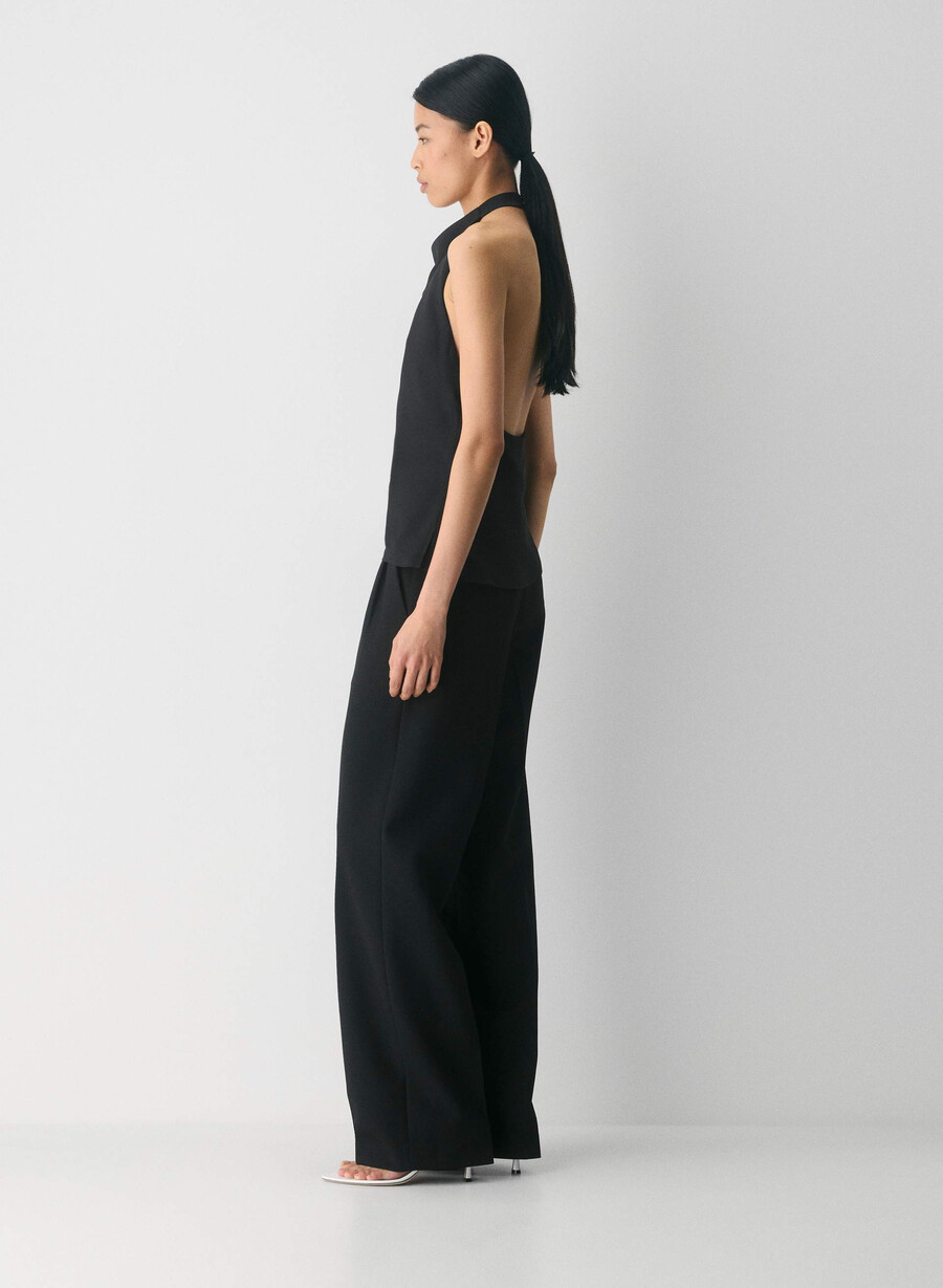 audience satin top nero