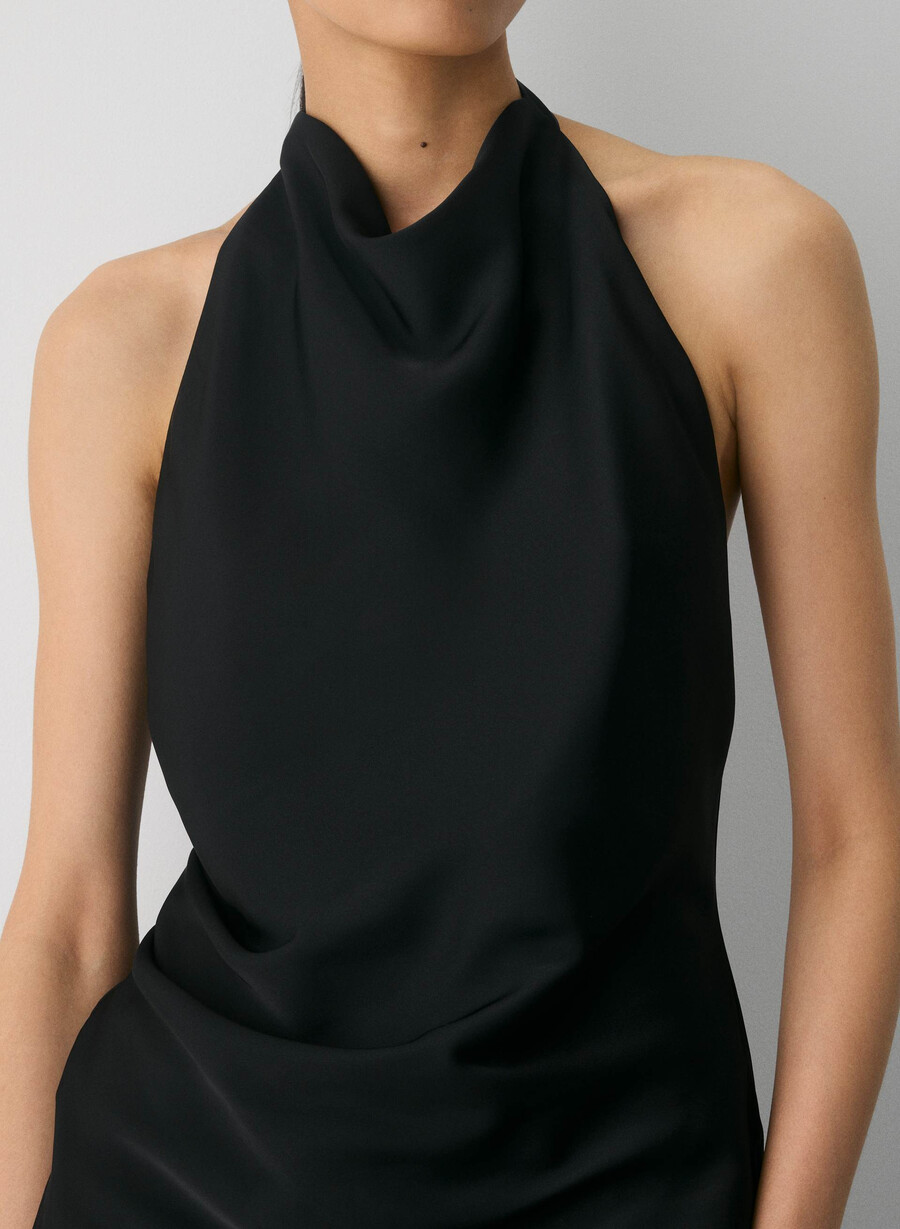 audience satin top nero