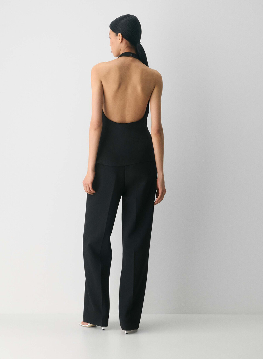 audience satin top nero