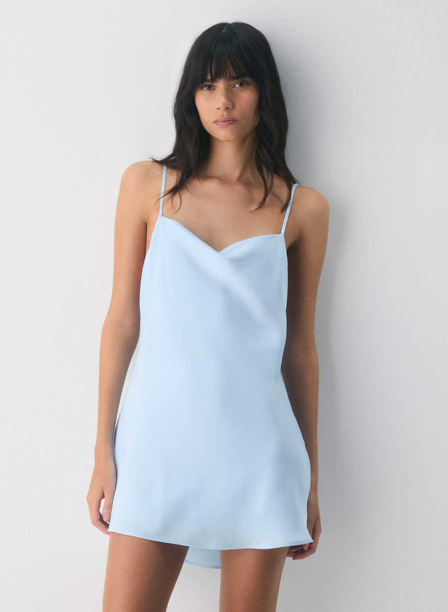 abito in raso confession villa blue